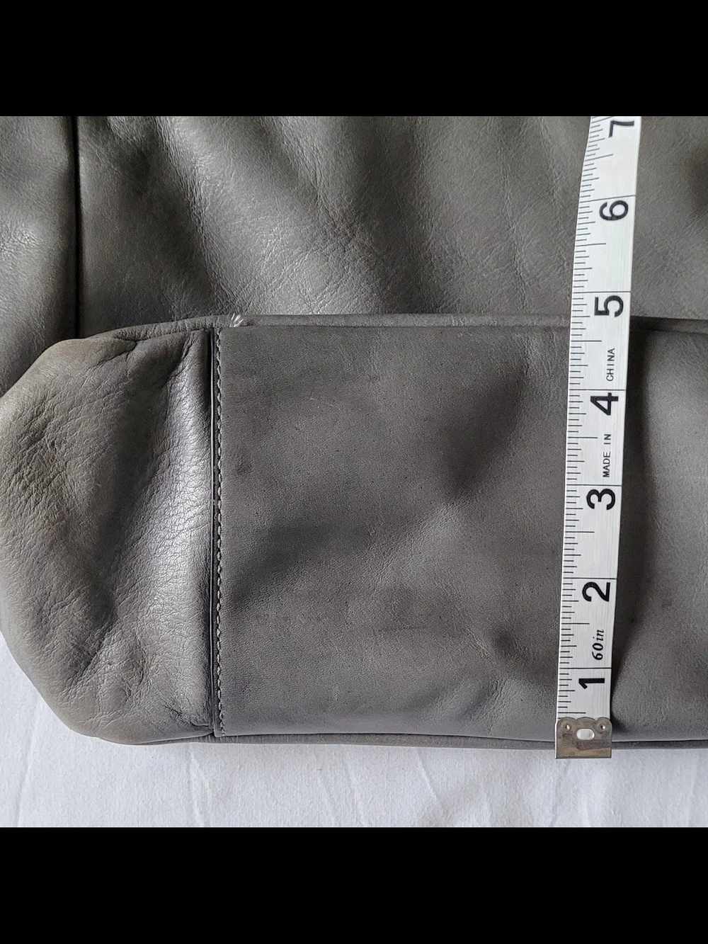 COACH Gray Leather Laptop Messenger Bag. Large Vintage.